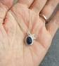 Iolite and silver star pendant, September birthstone, Celestial jewellery - Image 4