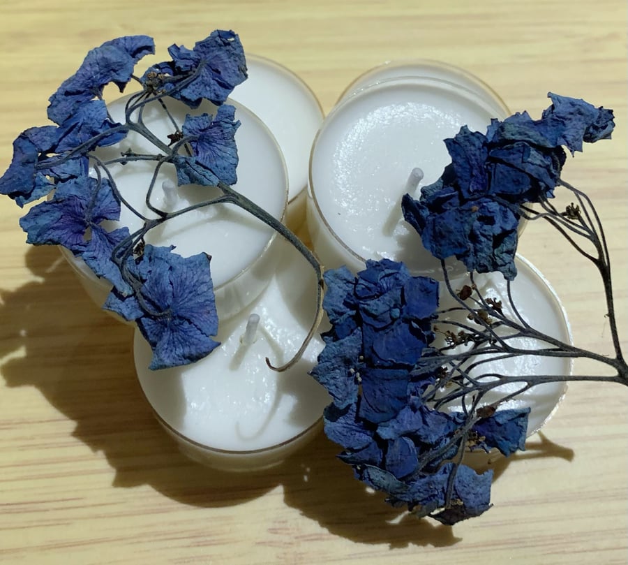 6 Soy Wax Essential Oil Tealight Floral Bouquet 