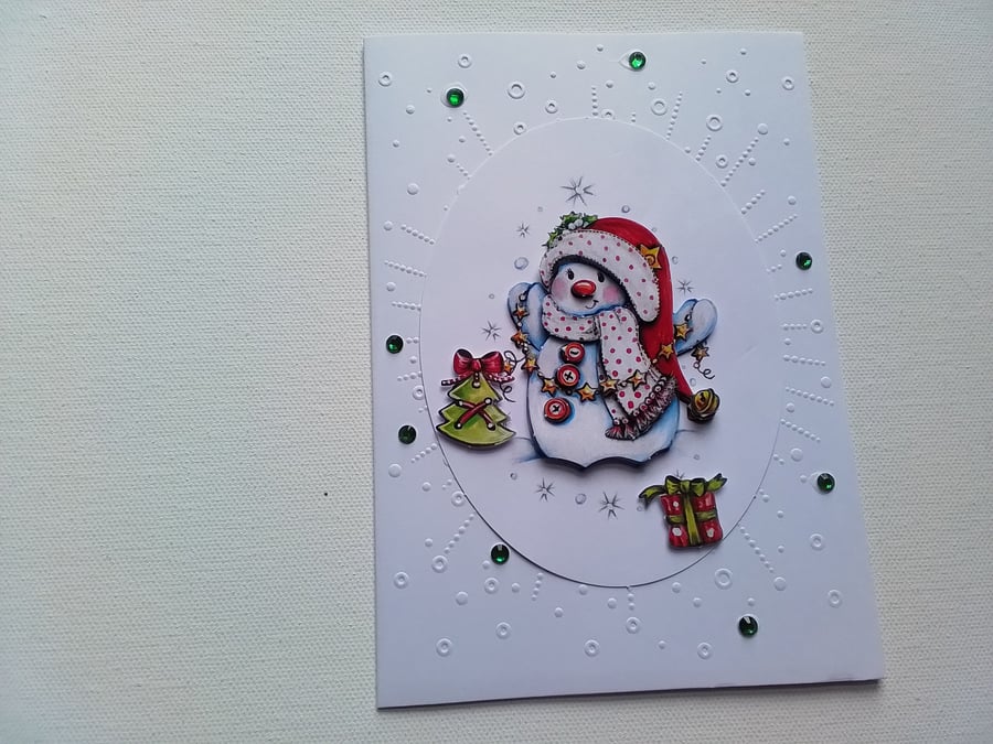 Christmas card. Decoupage card.  Ref 234