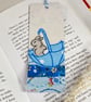 Bunny at Sea Laminated Bookmark with Ribbon - Image 3