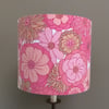Flower Power 70s RETRO Candy Pink Vintage Fabric Lampshade - Custom Made