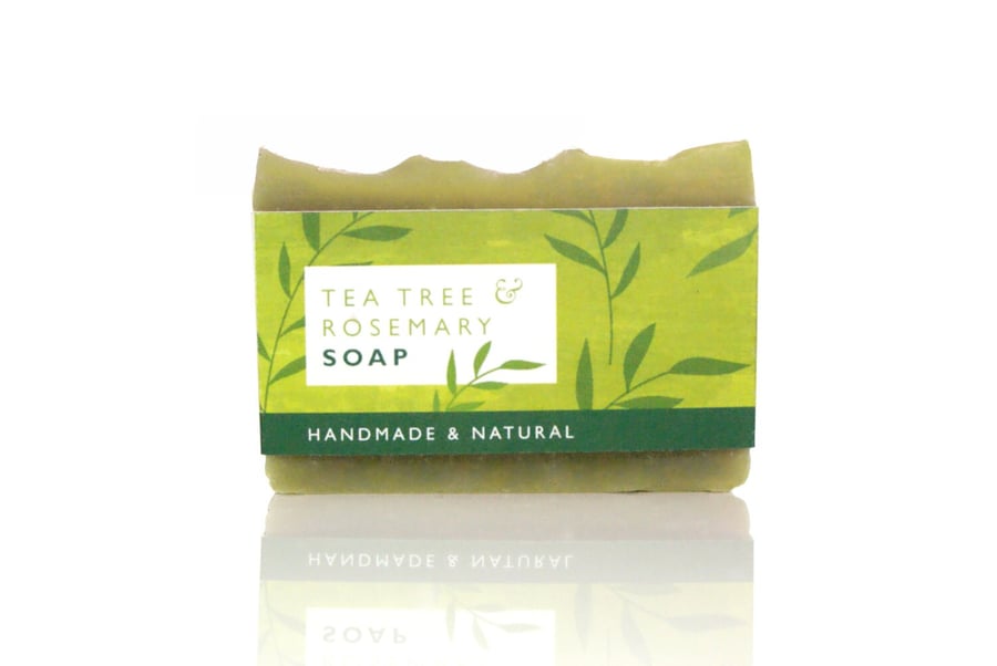 Natural Soap with tea tree and rosemary essential oils Tea Tree Soap Hemp Soap S