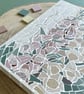 Summer Seconds - Mosaic Floral Art - Foxglove Mosaic Wall Plaque in White - Image 7