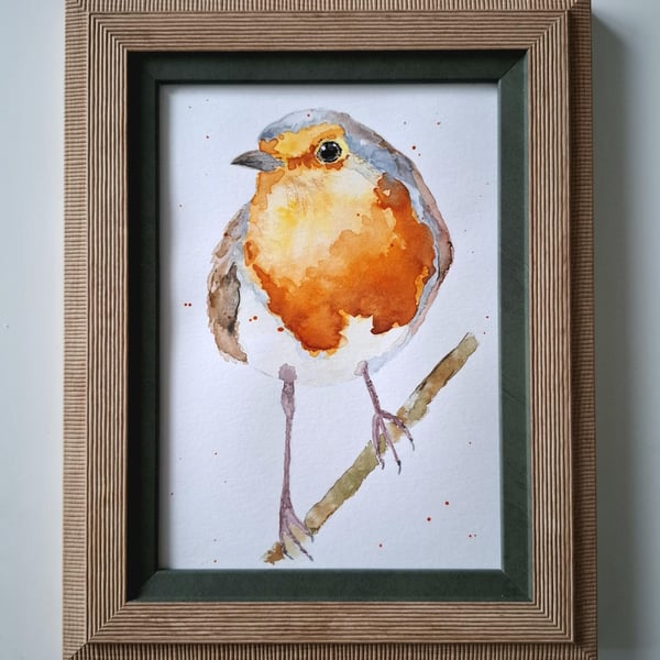 Original Robin Painting, Watercolour Artwork