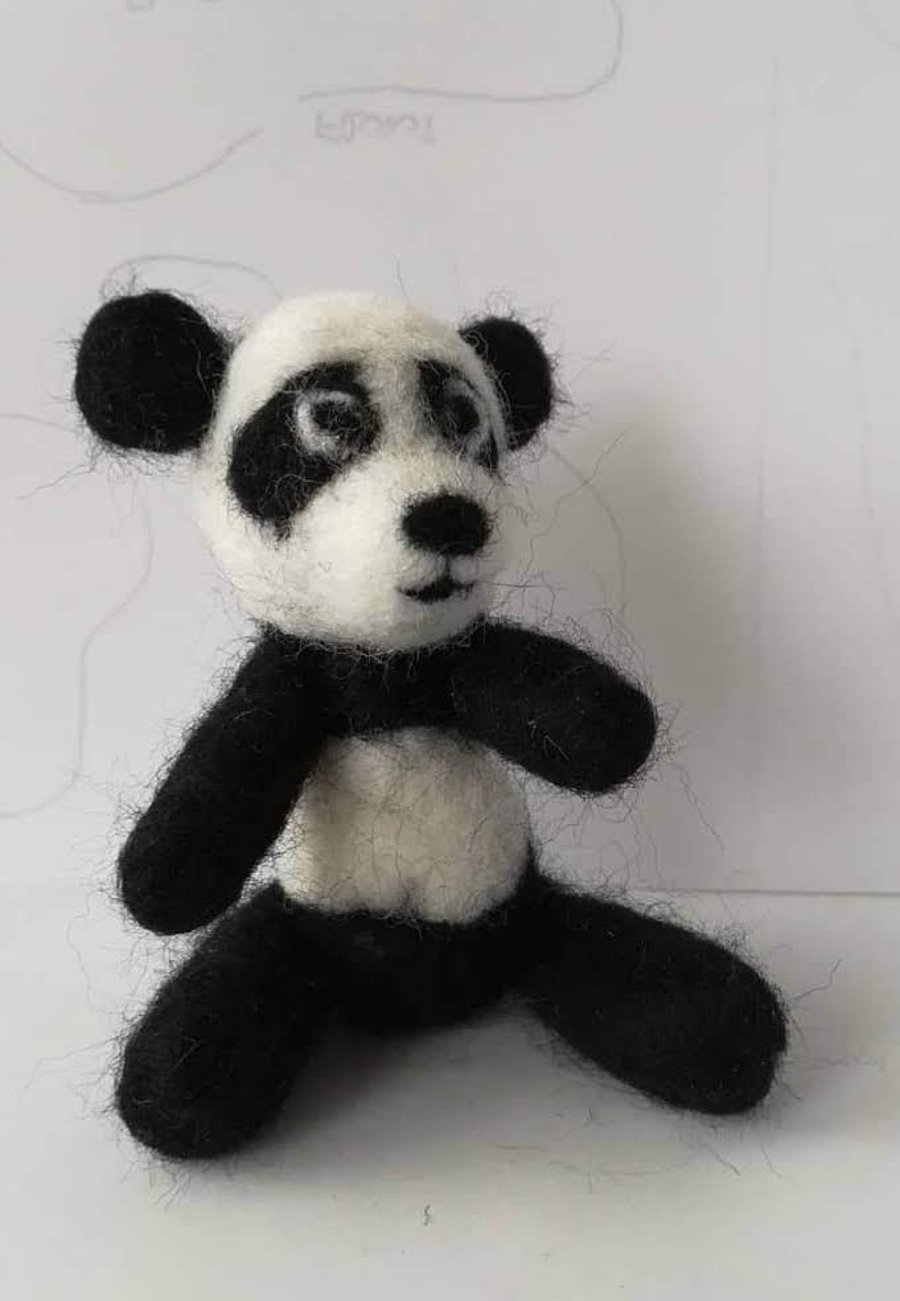 Panda Needle felting kits, craft hobby 