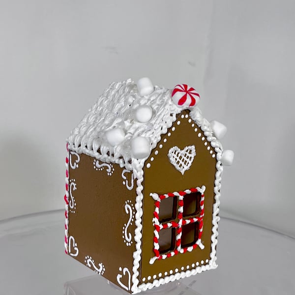 Gingerbread House Ornament Handpainted Christmas Decorations Handmade