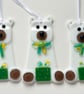 Polar bear fused glass Christmas decoration  - Image 5