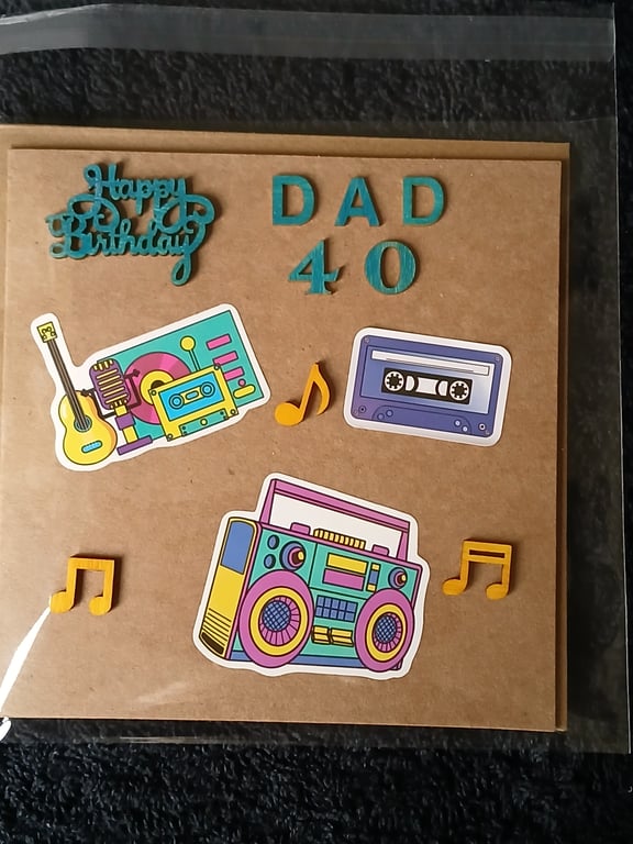 Dad 40 birthday card 