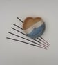 Love Heart Stoneware Incense holder