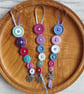 Trio of Frosty Button Dangle Tree Decorations, Christmas Decorations - Image 7