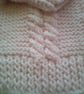 20 inch Pale pink Aran Cardigan - Image 3