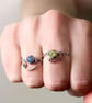 Sterling Silver Twist Ring with Blue Jade Bead - Unique Viking Jewellery - Image 5