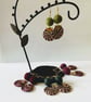  Merino wool ball and spiral earrings - Image 2