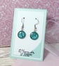 Turquoise blue dangle earrings, comfortable drop earrings for women, two sizes - Image 6