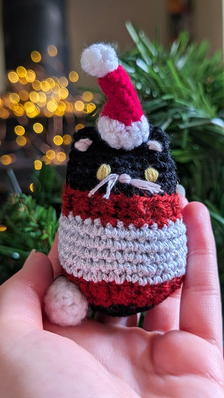 Tuxedo Cat Christmas Tree Decoration, Cat Christmas Gift, Cat Hanging Decoration