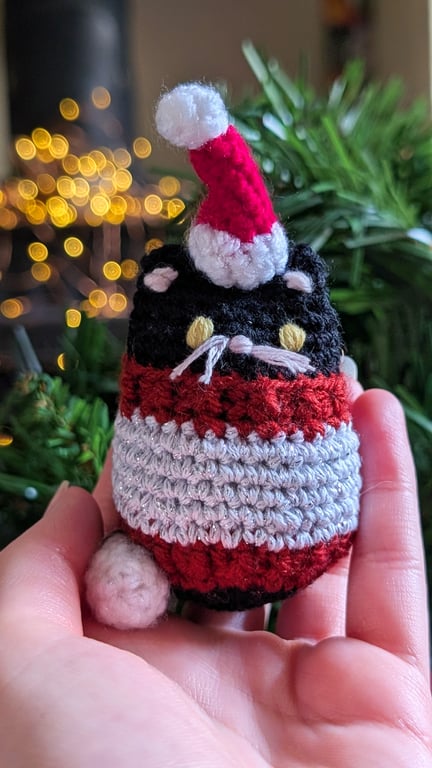 Tuxedo Cat Christmas Tree Decoration, Cat Christmas Gift, Cat Hanging Decoration