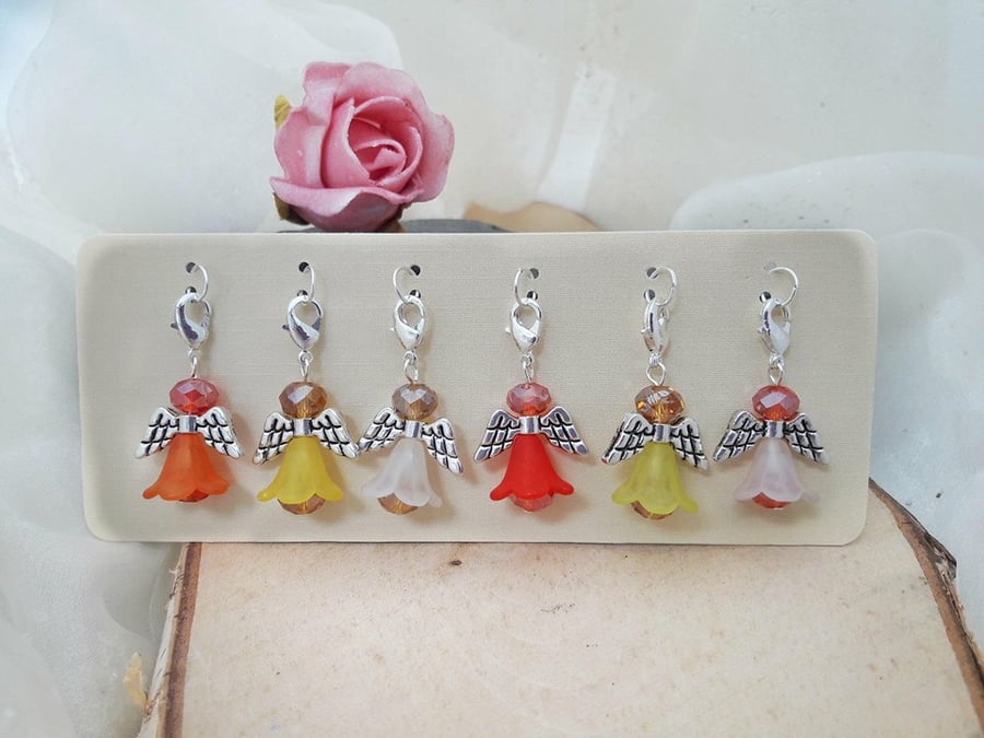 Crochet Stitch Markers - Pack of 6 Angels