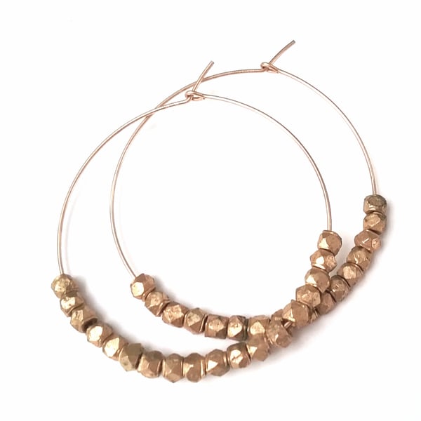 Gold Filled Beaded Hoops.....