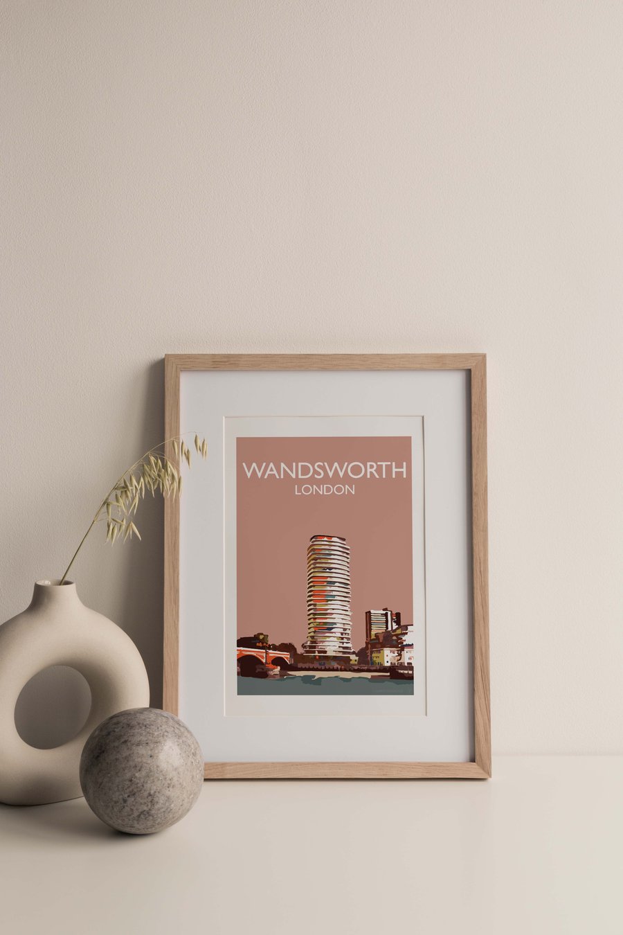 Wandsworth London Giclee Travel Print (unframed)