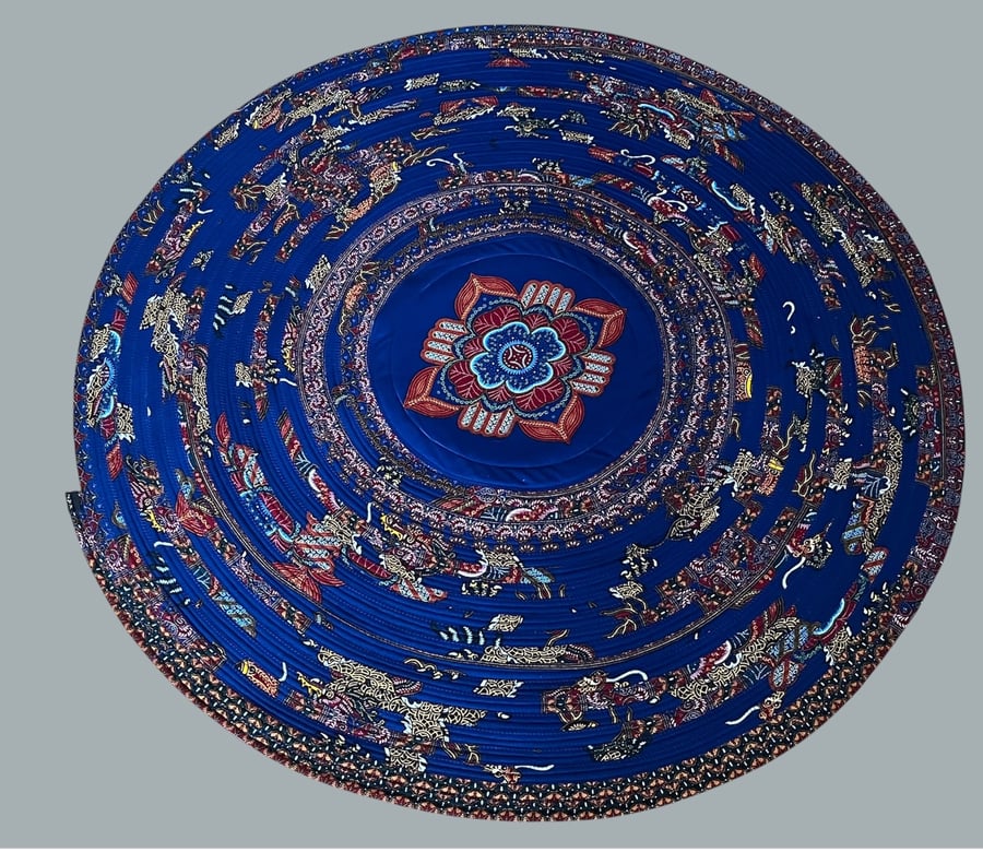 Handmade Jelly Roll Rug - African Print Fabric