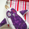 embroidered zombie penguin - purple