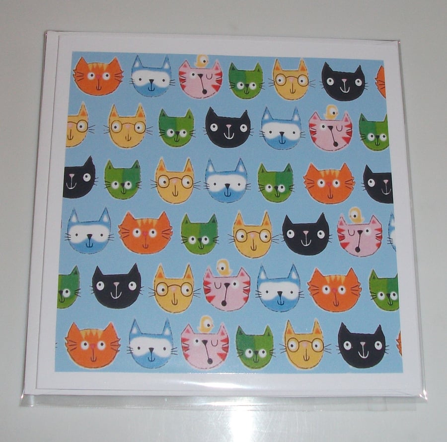 Cat birthday card, cat birthday card, cats