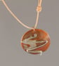 ZigZag Copper & Silver Disc Pendant  - Image 3