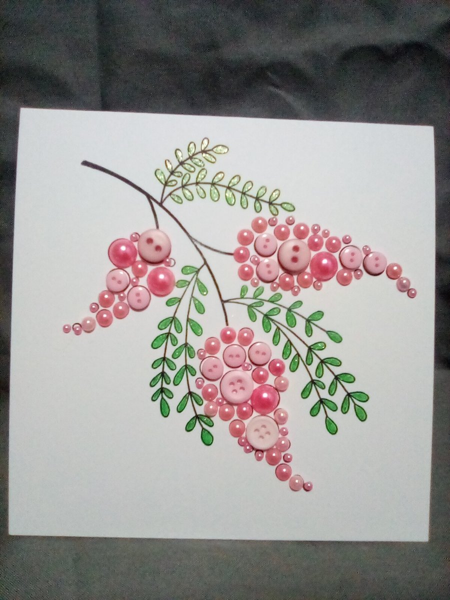 A beautiful floral watercolour and embellished handmade all occasion open card