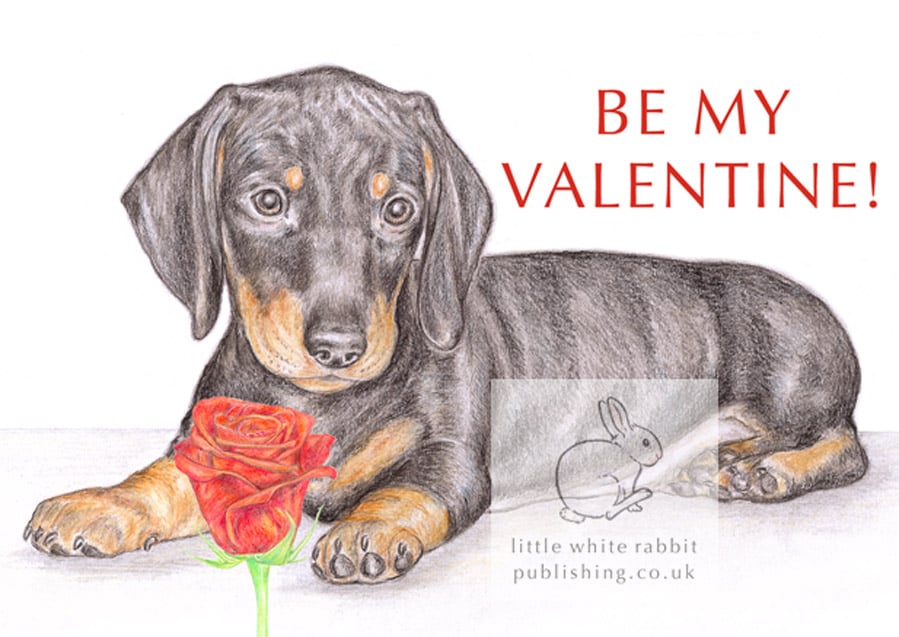 Henry the Dachshund - Valentine Card