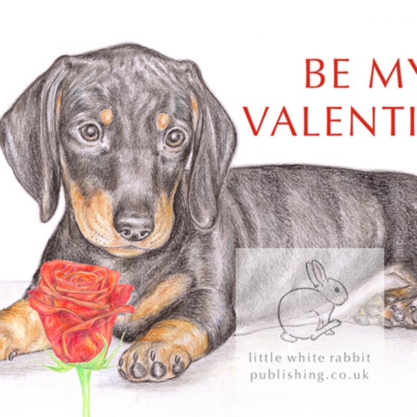 Henry the Dachshund - Valentine Card