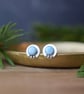 Silver Earrings with Blue Larimar Stone - Handmade Gift Jewellery for Everyday - Image 1