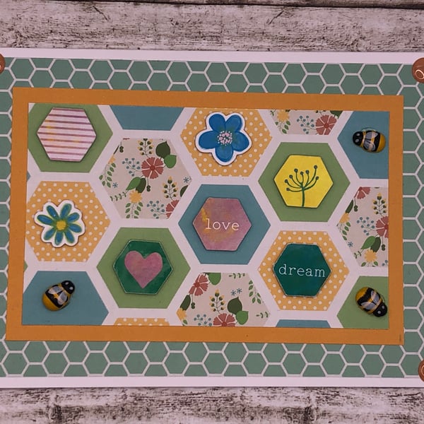 Modern honeycomb card