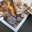 Shimmering Metallic Seashell Statement Necklace
