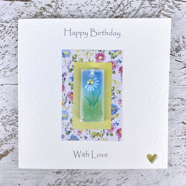 Birthday Day Card with Detachable Light Catcher or Bookmark 