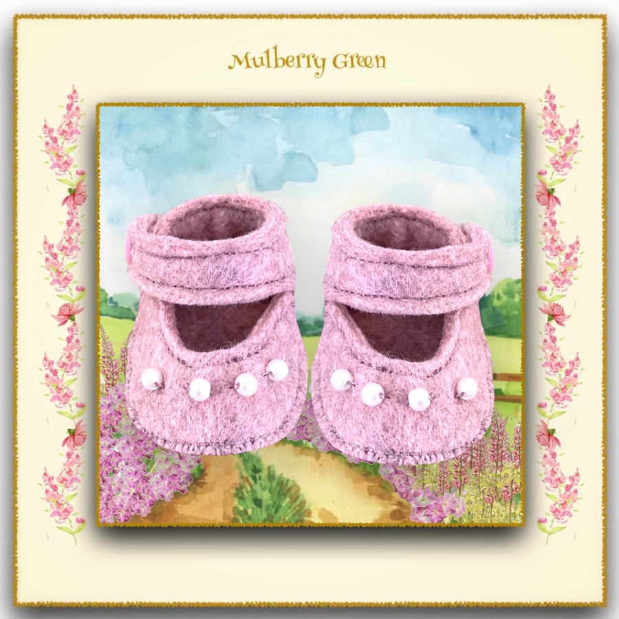 Reserved for June - Pink Pearl Shoes