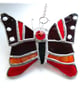 Red Admiral Butterfly Suncatcher Stained Glass Handmade  - Image 5