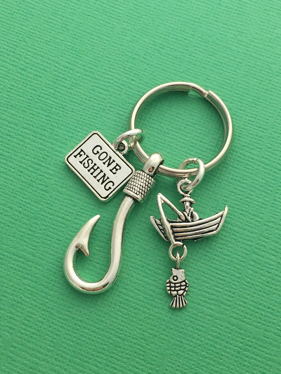 Fishing Gift for Him, Fisherman Keyring