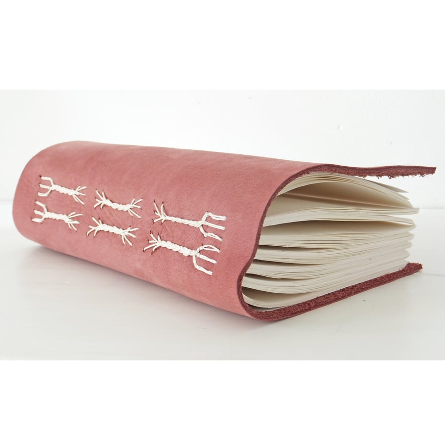 Dusty Rose suede leather journal
