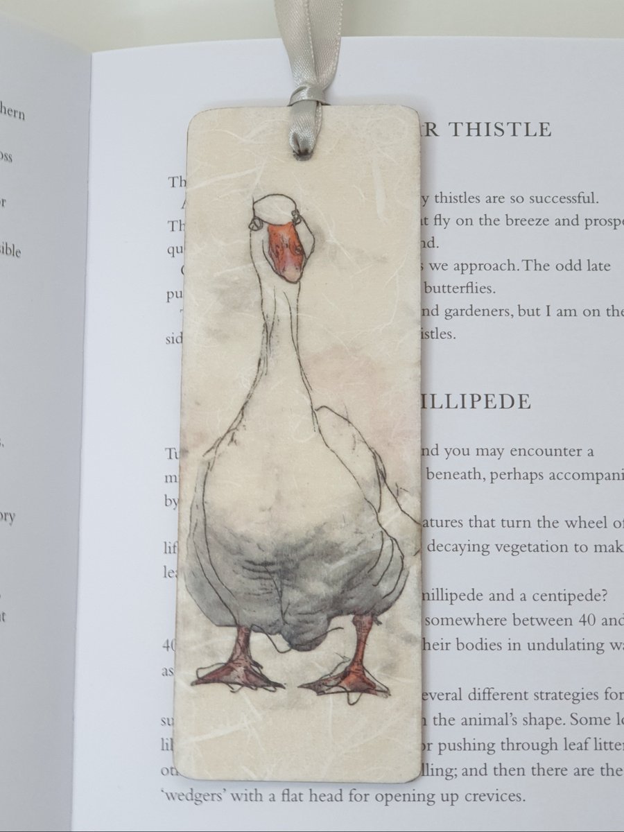 Duck wooden bookmark, unisex gift for a booklover