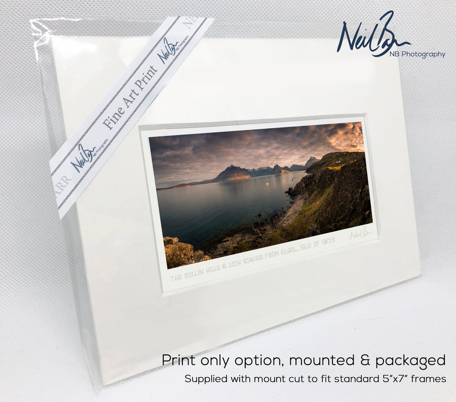 The Cuillin Hills & Loch Scavaig from Elgol, Skye - A6 (7" x 5") Unframed Print