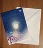Peace Rays handmade Christmas card - Image 1