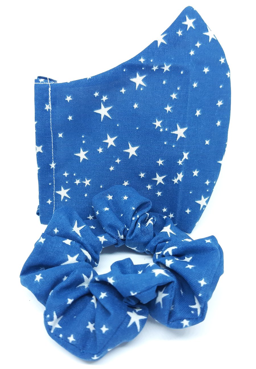 Face Covering with Matching Scrunchie - Teen-Small Adult