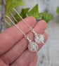 Sterling Silver White Aventurina Venetian Glass Long Earrings - JBJ1118