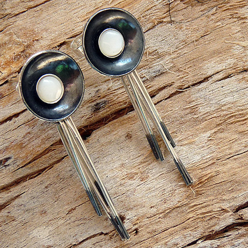 Sterling Silver Studs with Mother of Pearl