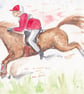 Horse and Rider. original painting  - Image 3