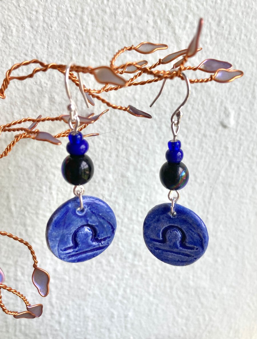 Libra Zodiac Sign Earrings