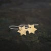 Brass Star Dangle Earrings