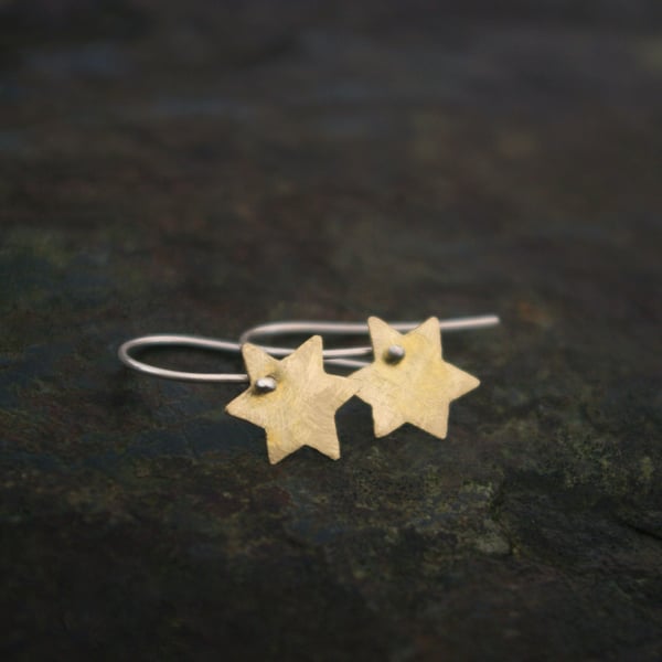 Brass Star Earrings