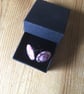 Dorset Button Earrings, Singletons with Liberty ‘Pepper’, Pink - Image 4