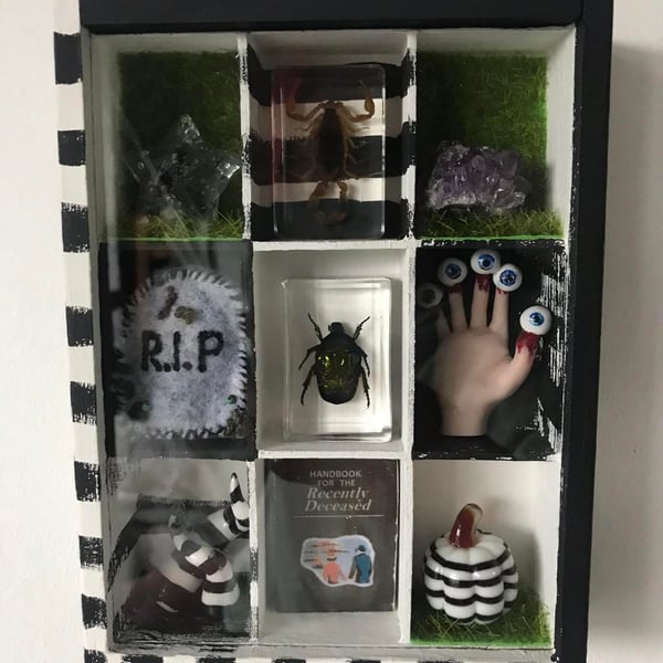Beetlejuice inspired Curio Display - Handmade - Objet d’art 